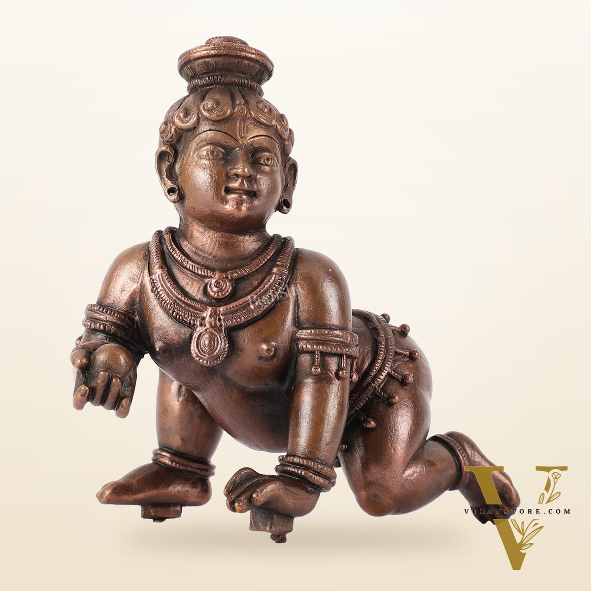 Pure copper Laddoo gopal/laddu gopal baby krishna idol