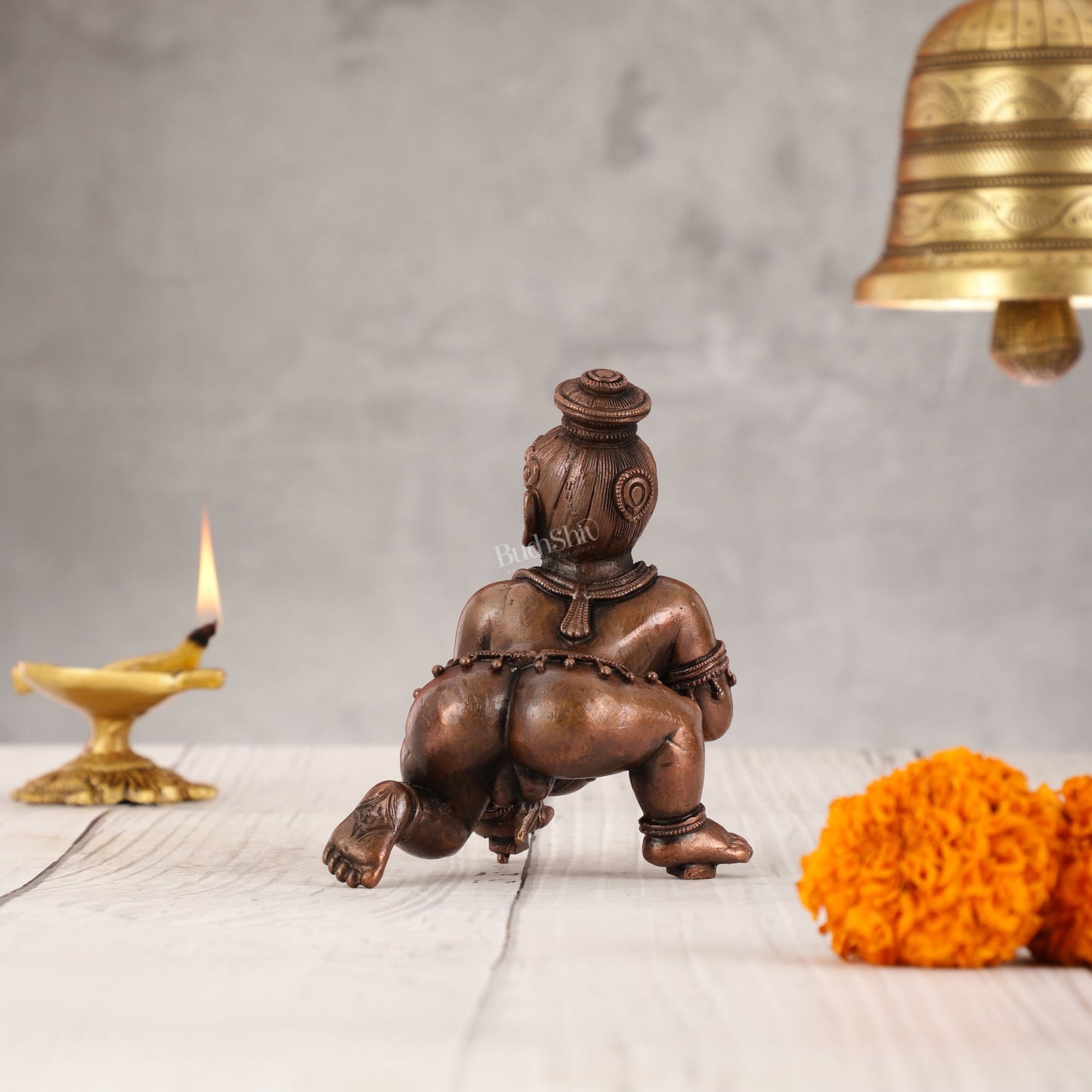 Pure copper Laddoo gopal/laddu gopal baby krishna idol
