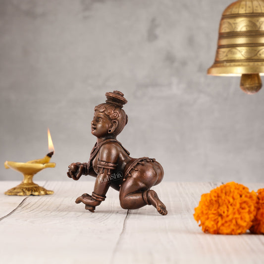 Pure copper Laddoo gopal/laddu gopal baby krishna idol