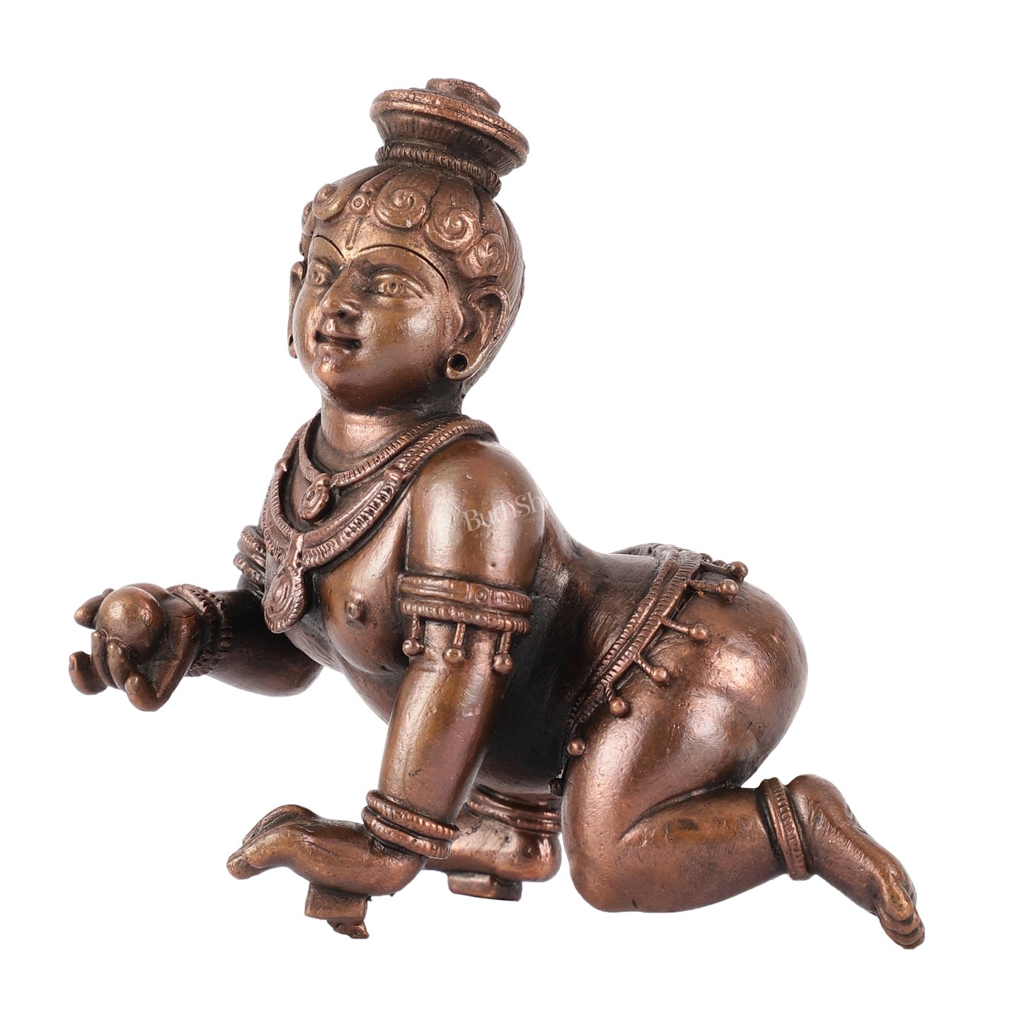 Pure copper Laddoo gopal/laddu gopal baby krishna idol