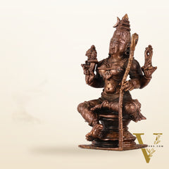 Pure Copper lalita Devi Rajarajeshwari Idol - 4 Inch