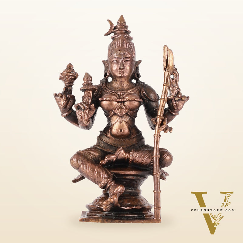 Pure Copper lalita Devi Rajarajeshwari Idol - 4 Inch