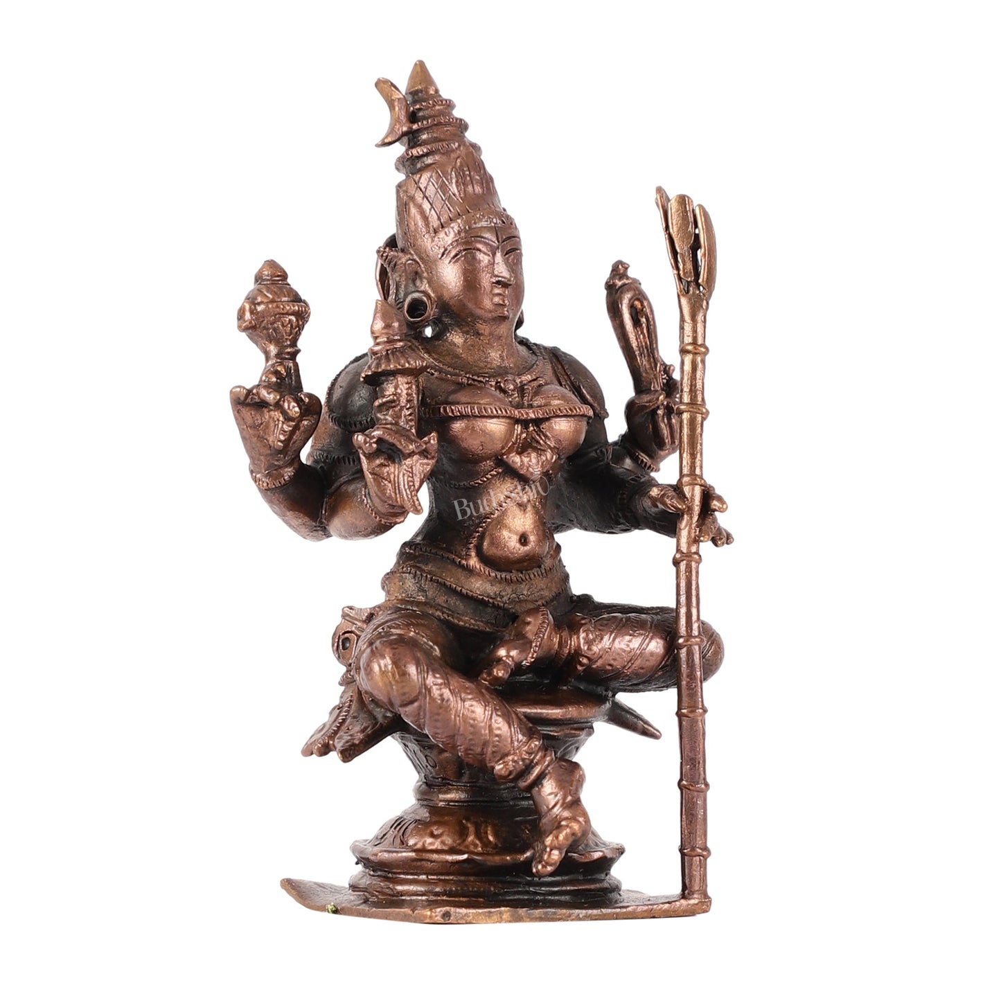 Pure Copper lalita Devi Rajarajeshwari Idol - 4 Inch