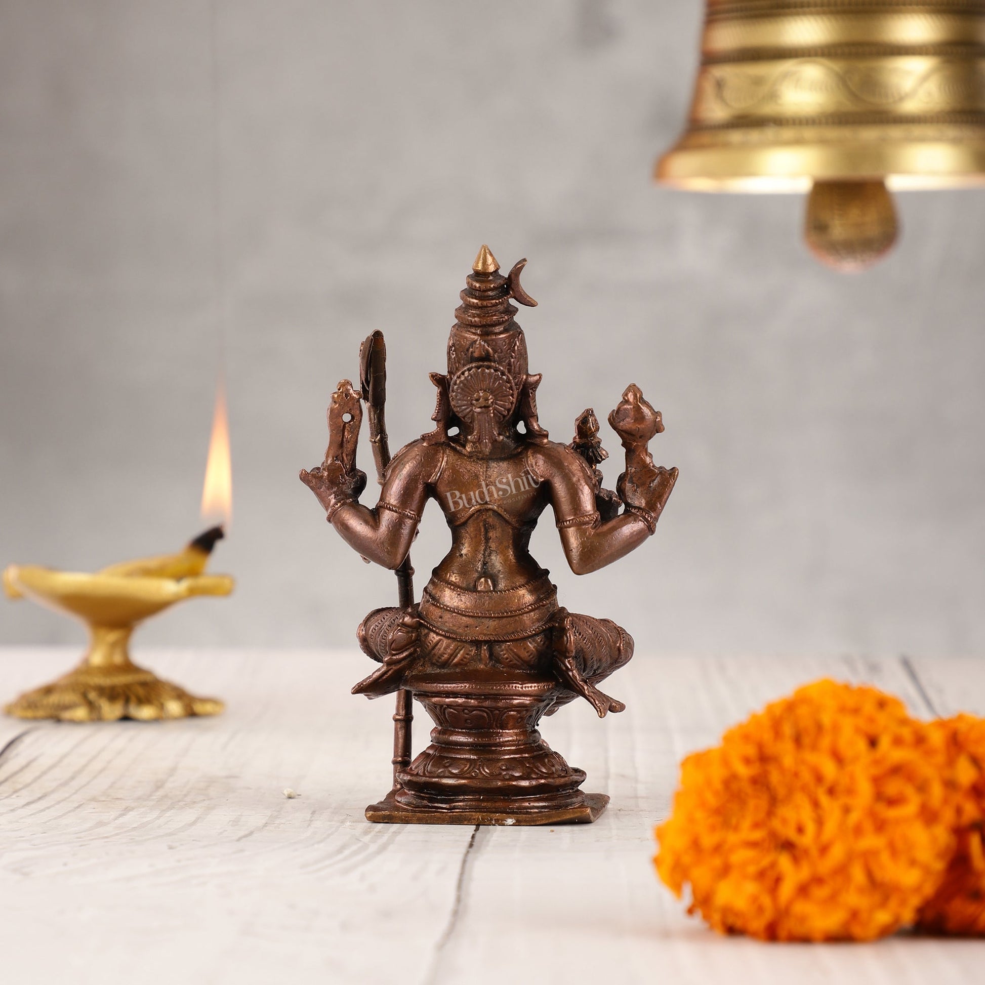 Pure Copper lalita Devi Rajarajeshwari Idol - 4 Inch