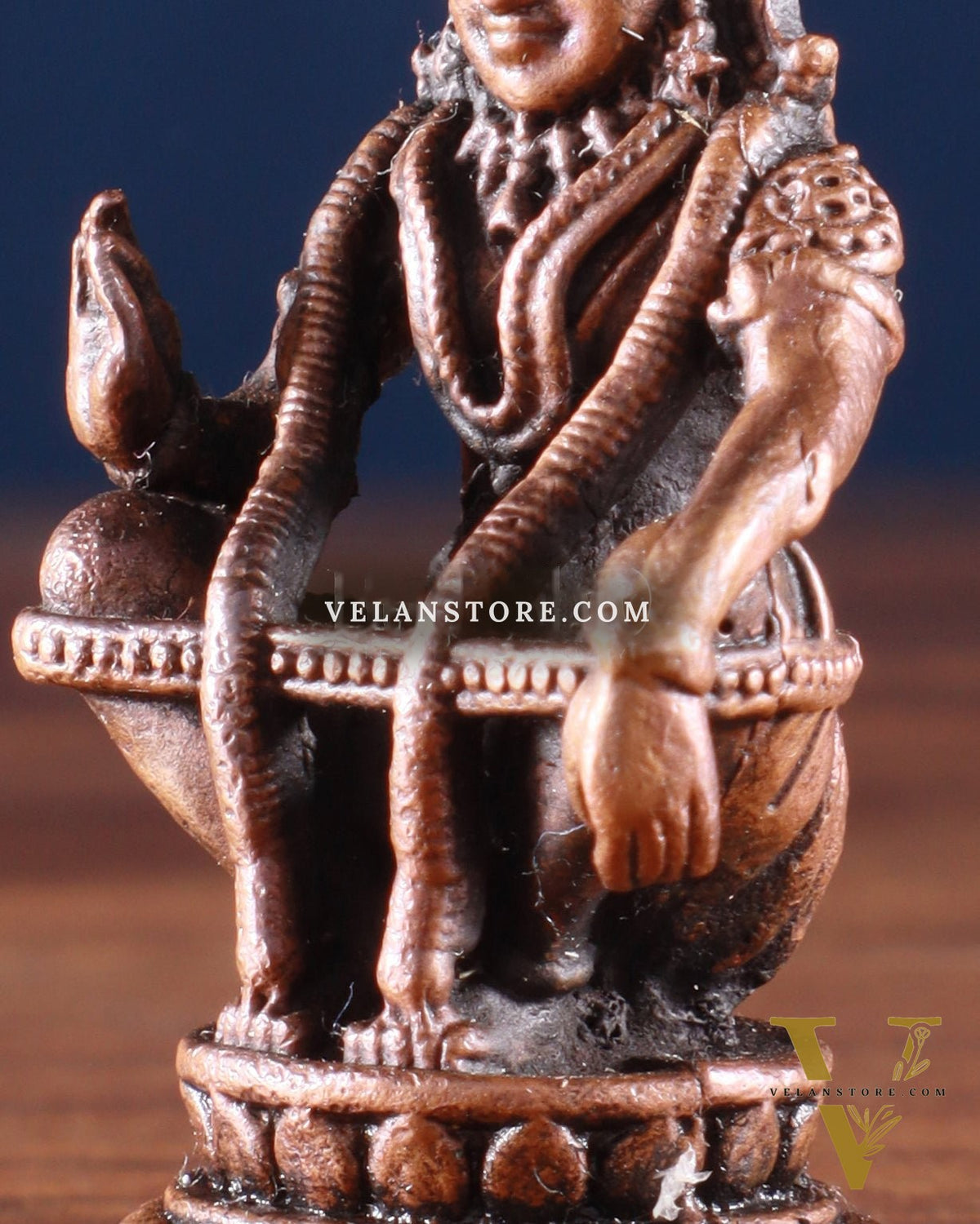 Pure Copper Lord Ayyappa Swamy Idol – 2 Inch,