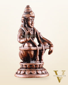 Pure Copper Lord Ayyappa Swamy Idol – 2 Inch,
