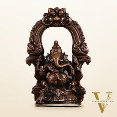 Pure Copper Lord Ganesha Idol - 4 Inches