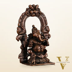 Pure Copper Lord Ganesha Idol - 4 Inches