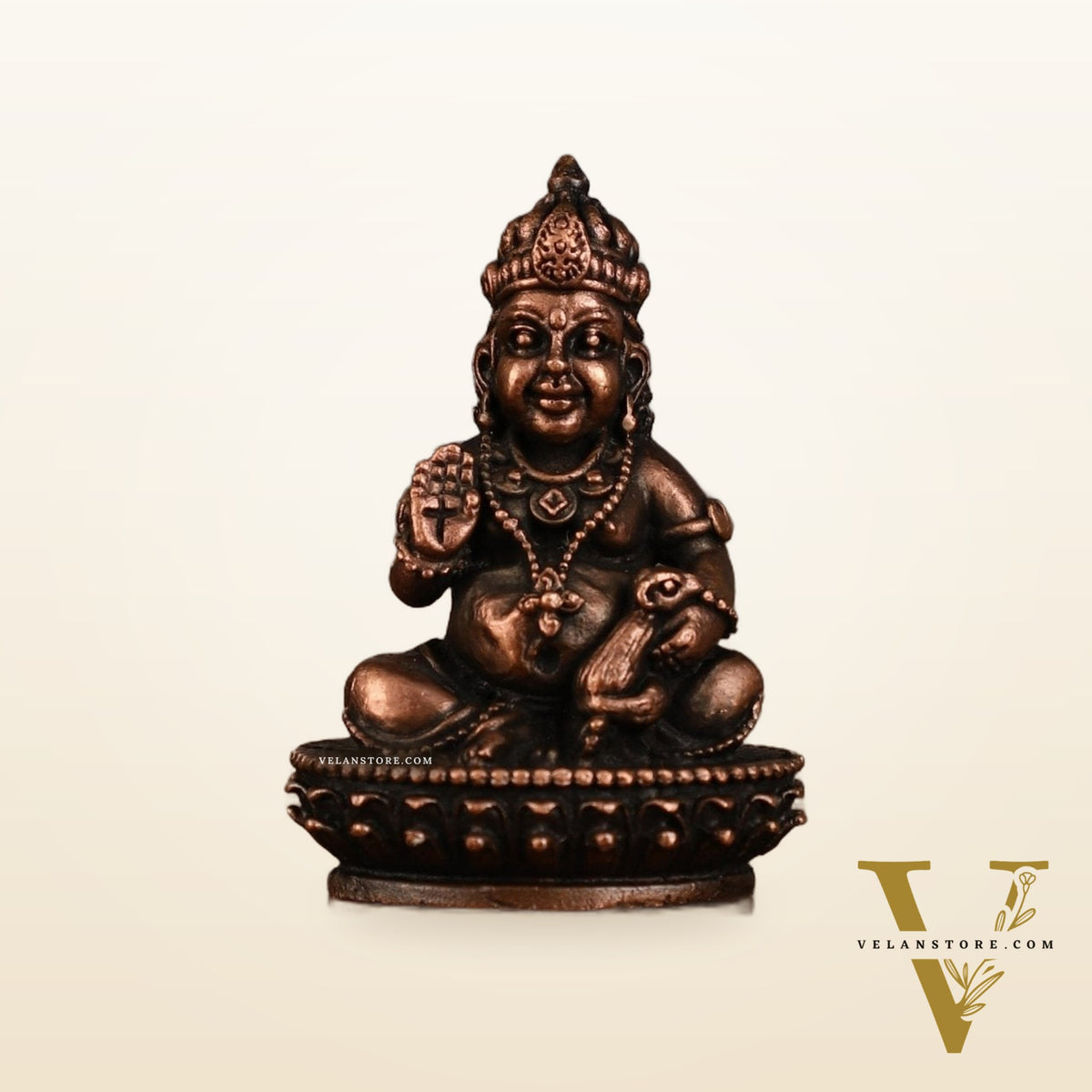 Pure Copper Lord Kubera Idol | 2 Inch Height