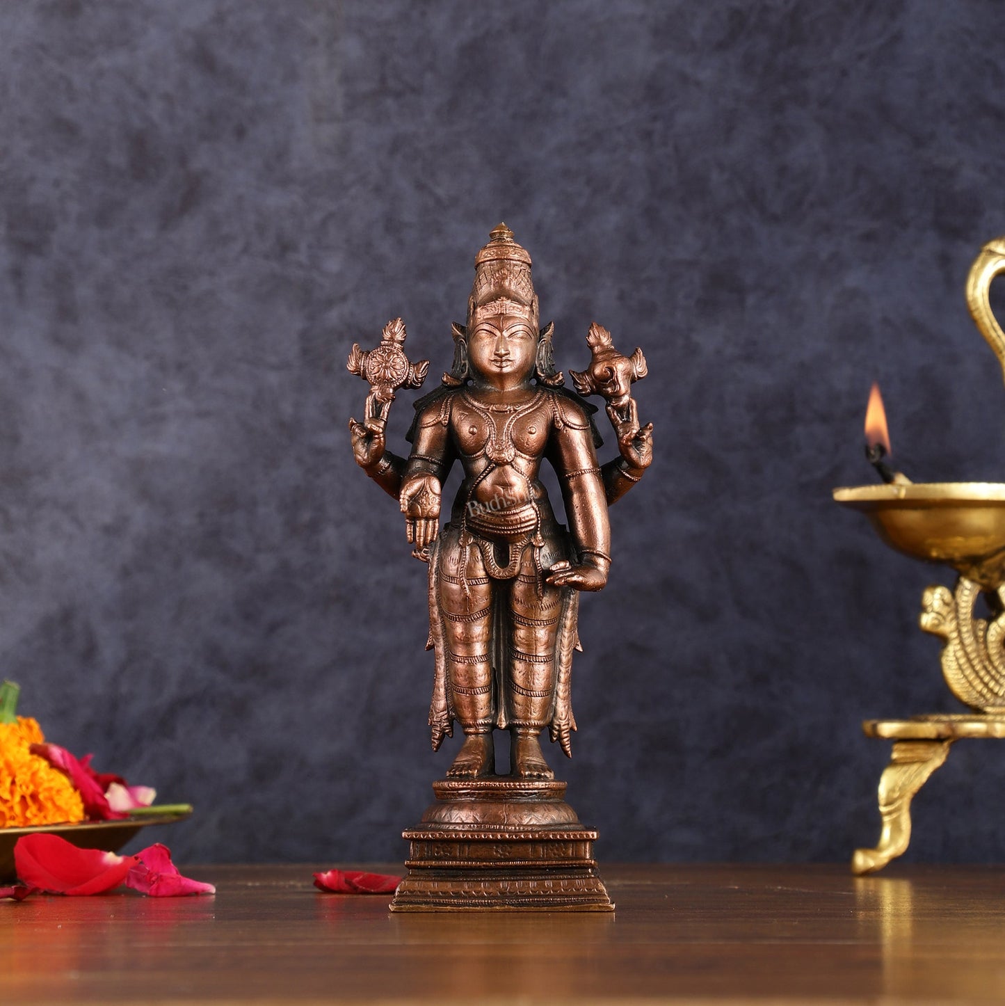Pure Copper Lord Tirupati Balaji Idol | 6.5"