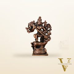 Pure Copper Mahisasur Mardini Durga Ma Idol - 5"