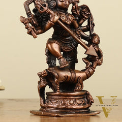 Pure Copper Mahisasur Mardini Durga Ma Idol - 5"
