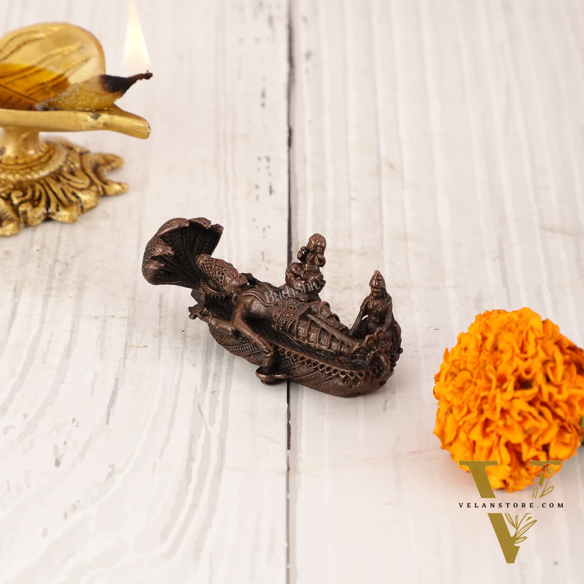 Pure Copper Padmanabha Swamy Idol 3"