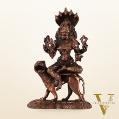 Pure Copper Pratyangira Devi Idol - 5.5 Inch