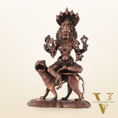 Pure Copper Pratyangira Devi Idol - 5.5 Inch