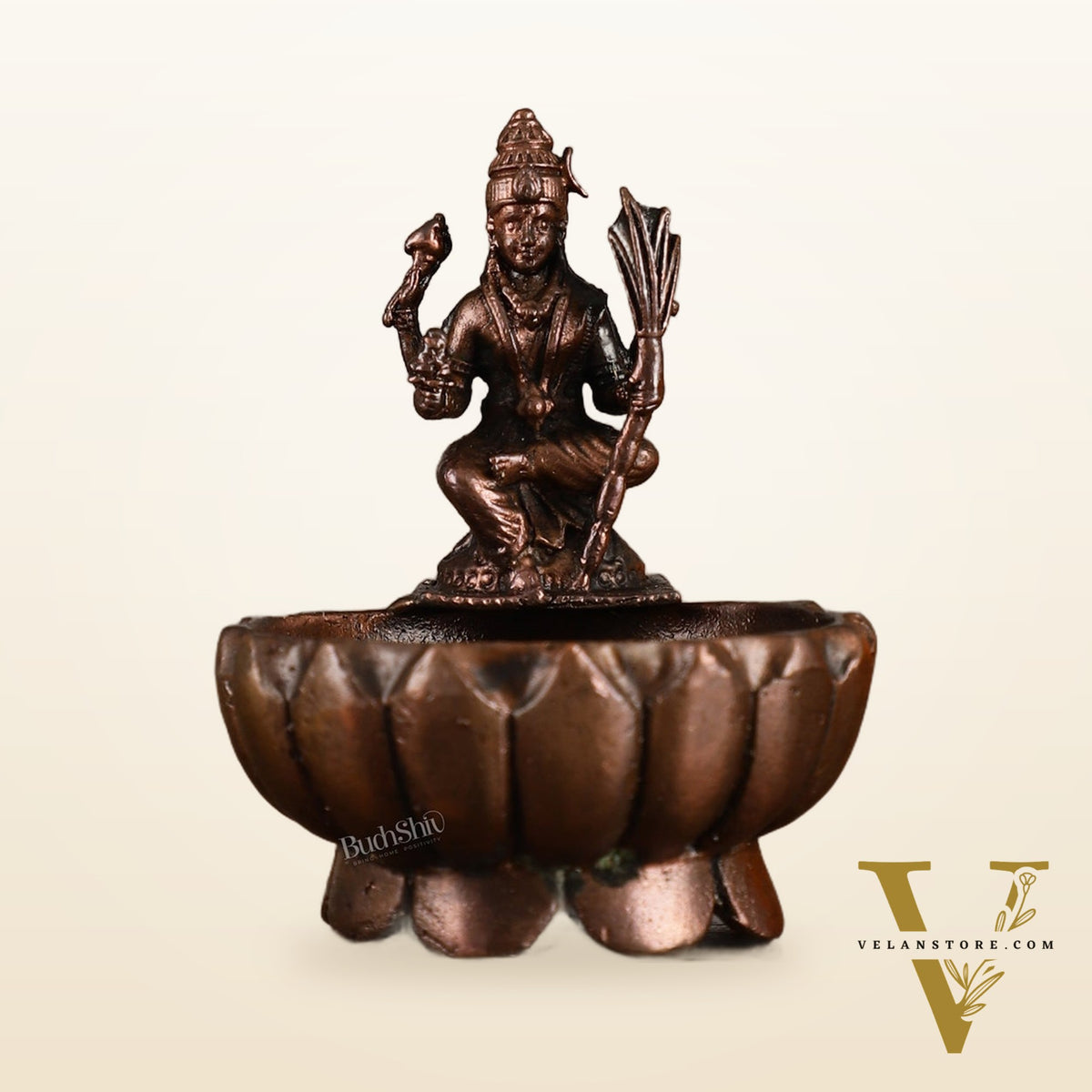 Pure Copper Rajarajeshwari Lalita Devi Urli Oil Lamps - 3 Inches