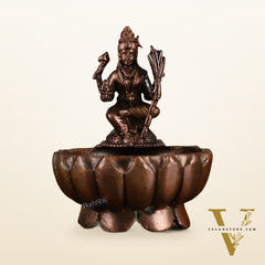 Pure Copper Rajarajeshwari Lalita Devi Urli Oil Lamps - 3 Inches
