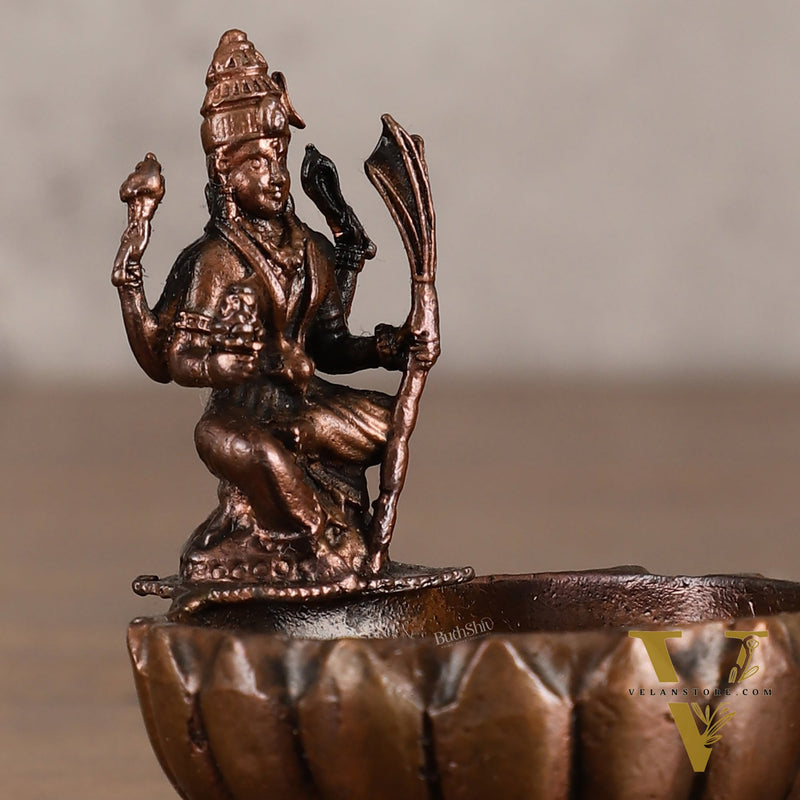 Pure Copper Rajarajeshwari Lalita Devi Urli Oil Lamps - 3 Inches