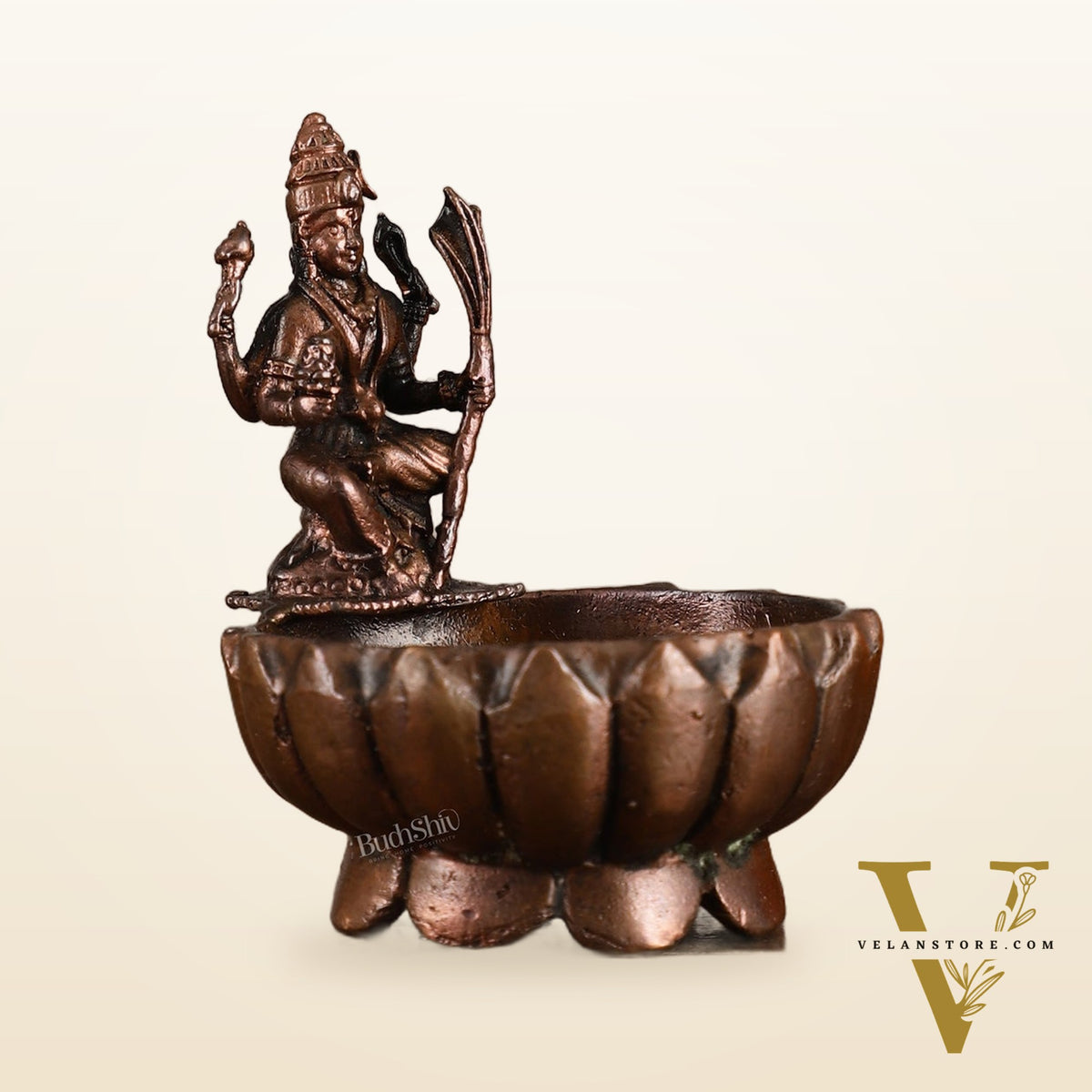Pure Copper Rajarajeshwari Lalita Devi Urli Oil Lamps - 3 Inches
