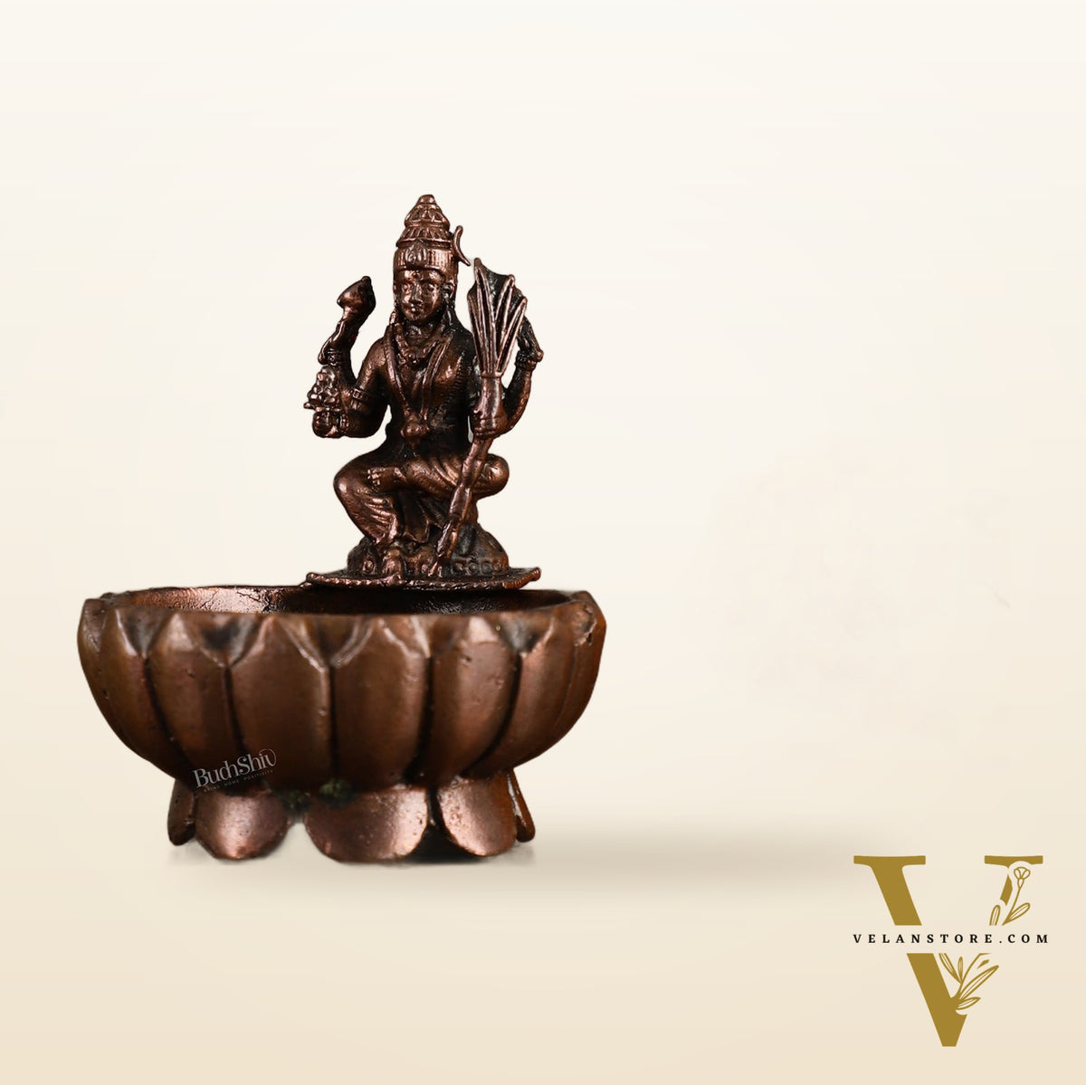 Pure Copper Rajarajeshwari Lalita Devi Urli Oil Lamps - 3 Inches