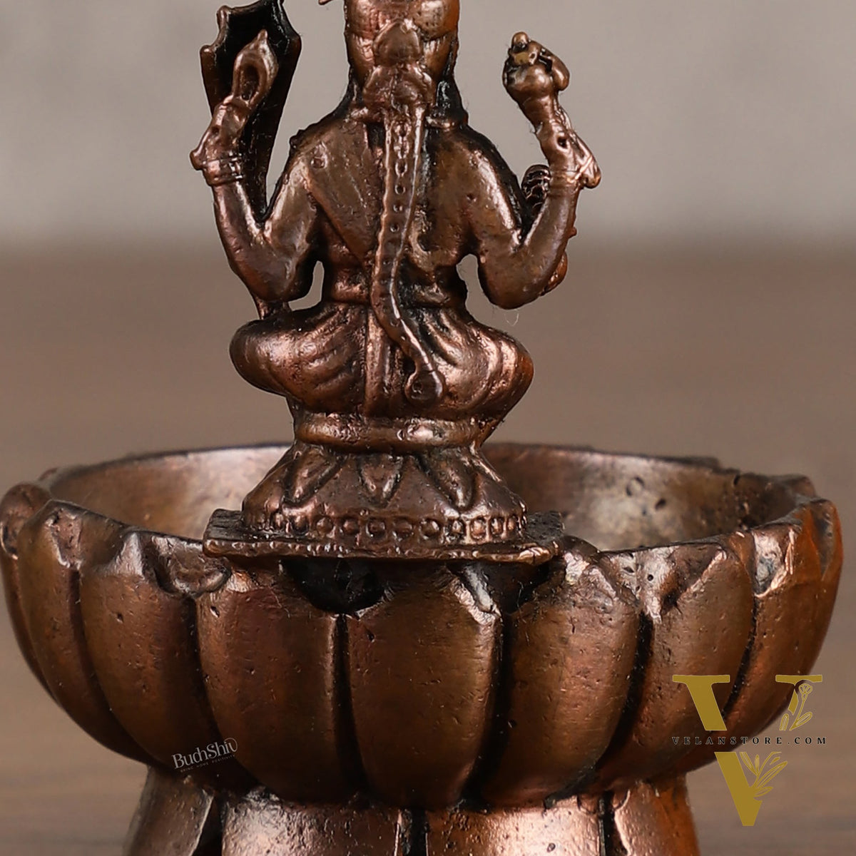 Pure Copper Rajarajeshwari Lalita Devi Urli Oil Lamps - 3 Inches