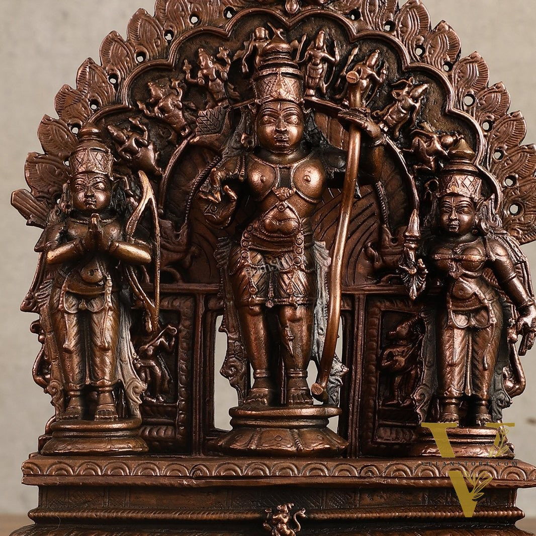 Pure Copper Ram Darbar Idol - 7 in Height