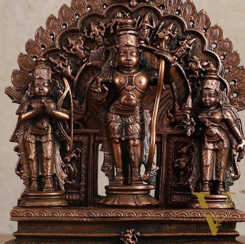 Pure Copper Ram Darbar Idol - 7 in Height