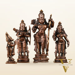 Pure Copper Ram Darbar Idols - Divine Statues 5"