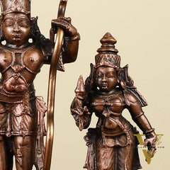 Pure Copper Ram Darbar Idols - Divine Statues 5"