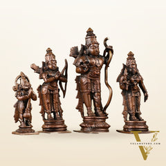 Pure Copper Ram Darbar Idols - Divine Statues 5"