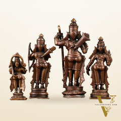 Pure Copper Ram Darbar Idols - Divine Statues 5"
