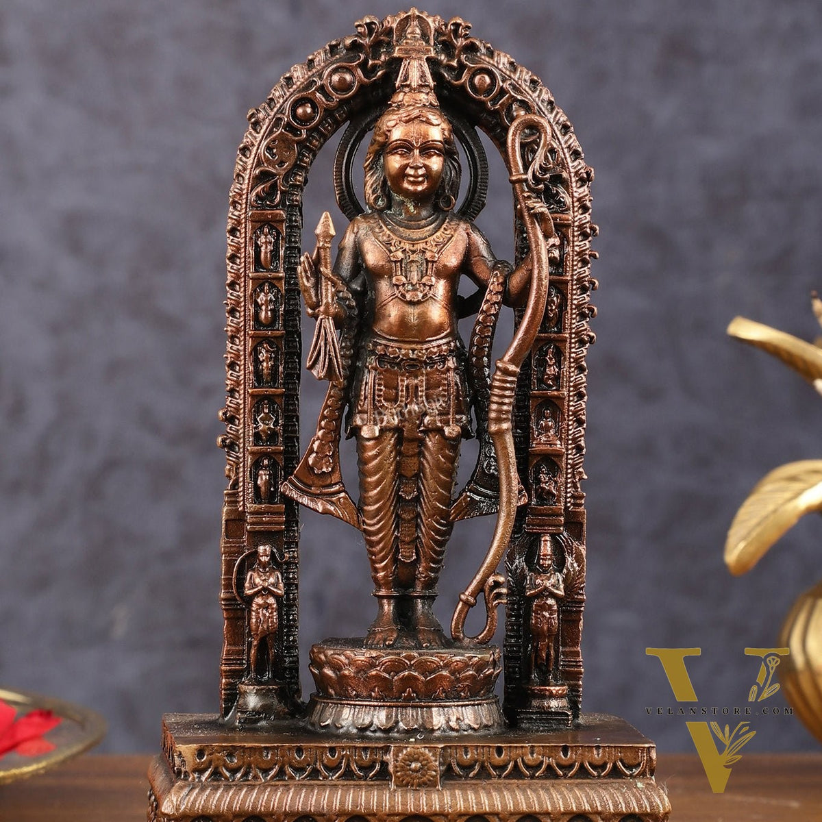 Pure Copper Ram Lalla Idol 7 inch