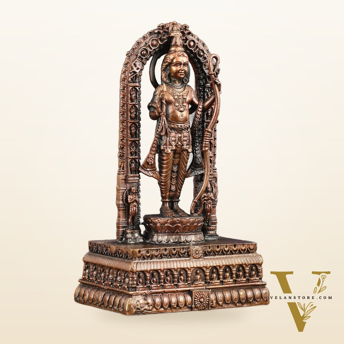 Pure Copper Ram Lalla Idol 7 inch