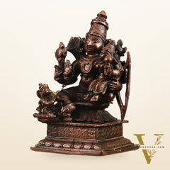 Pure Copper Ramar Sita Hanuman Idol - 3.5 in Height