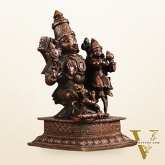 Pure Copper Ramar Sita Hanuman Idol - 3.5 in Height