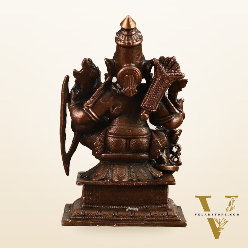 Pure Copper Ramar Sita Hanuman Idol - 3.5 in Height