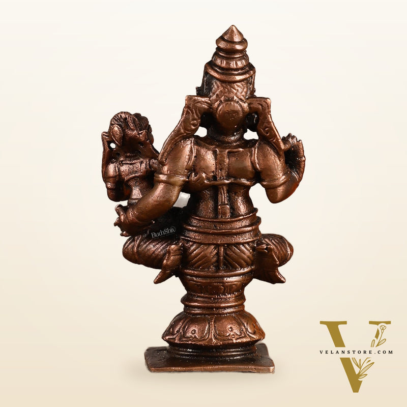 Pure Copper Relaxed Sita Ram Idol - 4 Inches