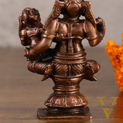 Pure Copper Relaxed Sita Ram Idol - 4 Inches