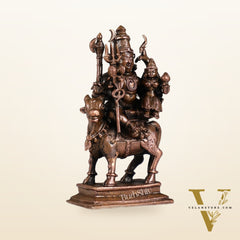 Pure Copper Shiva Parvati on Nandi Pradosh Idol | BudhShiv Brass Handicrafts