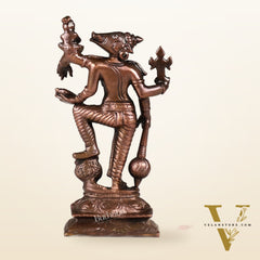 Pure Copper Standing bhoovaraha Lakshmi Bhoomi Devi Idol | Height 5.5 inch | BudhShiv Brass Handicrafts