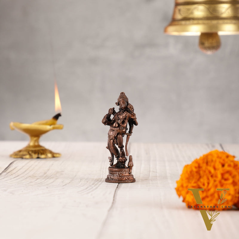 Pure Copper Standing BhooVaraha Lakshmi Idol - 3 Inch
