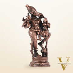 Pure Copper Standing BhooVaraha Lakshmi Idol - 3 Inch