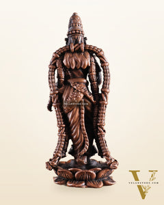 Pure Copper Standing Meenakshi Devi Idol – 5 Inch, 310g