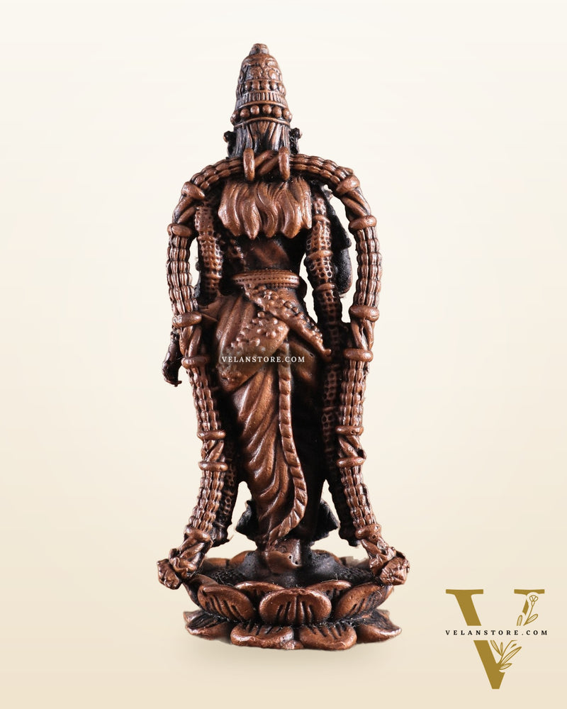 Pure Copper Standing Meenakshi Devi Idol – 5 Inch, 310g