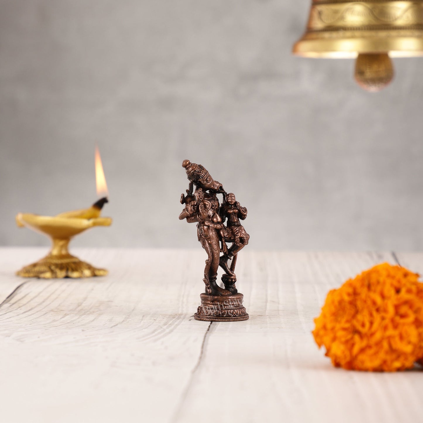 Pure Copper Standing BhooVaraha Lakshmi Idol - 3 Inch