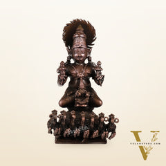 Pure Copper Surya Dev Rath Idol | Height 4 inch | BudhShiv Brass Handicrafts