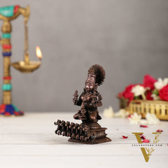 Pure Copper Surya Dev Rath Idol | Height 4 inch | BudhShiv Brass Handicrafts