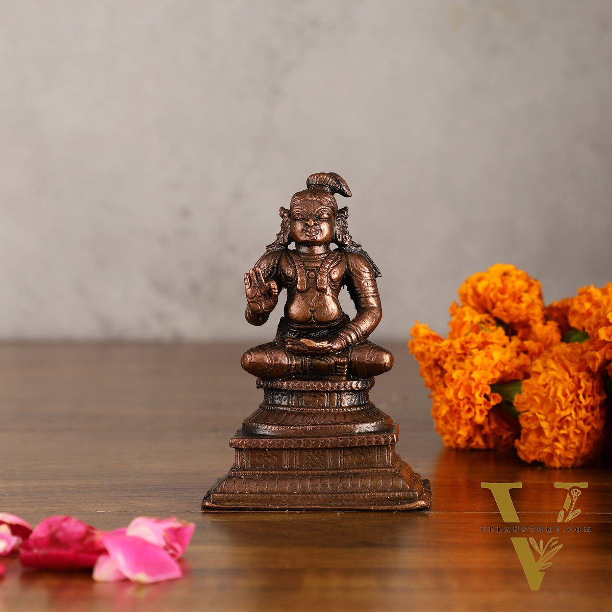 Pure Copper Swamy Nammazhwar Idol - 3 Inches