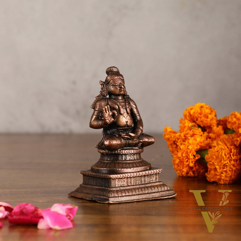 Pure Copper Swamy Nammazhwar Idol - 3 Inches