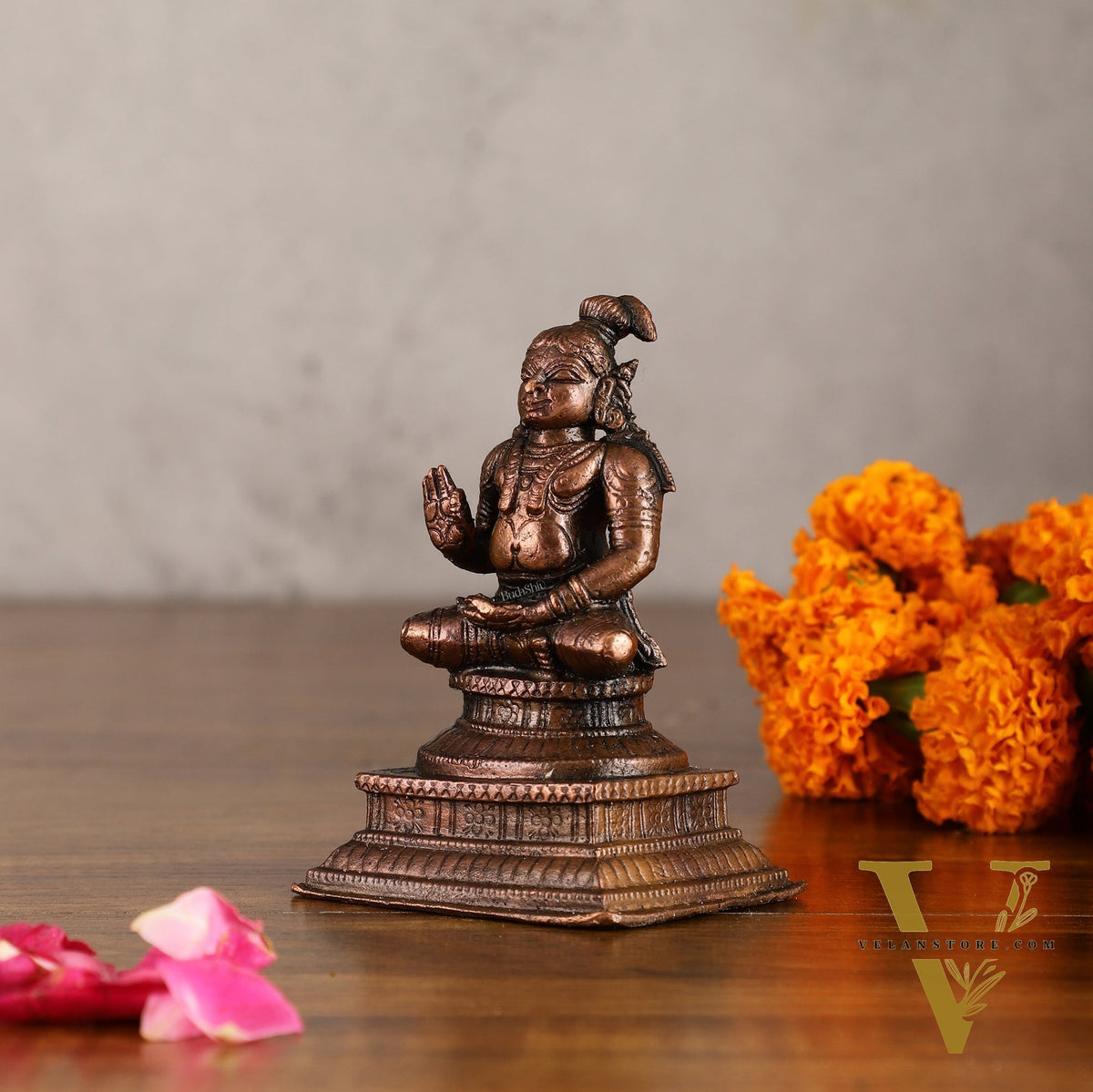 Pure Copper Swamy Nammazhwar Idol - 3 Inches